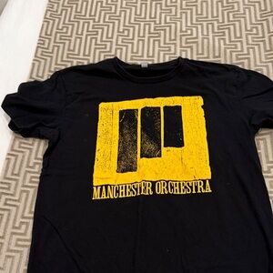 Next Level Apparel Black Tee with Yellow Graphic